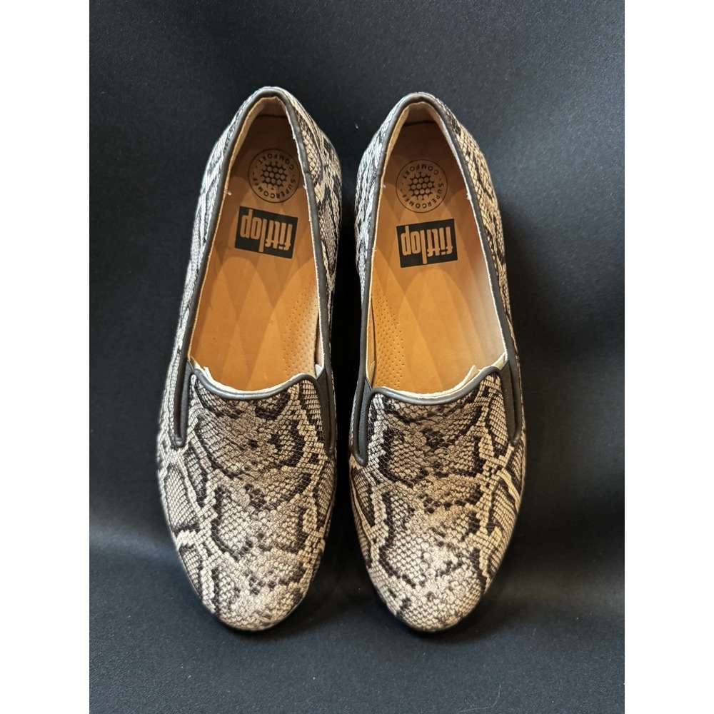 FitFlop F-Mode SupercomFF Snake Print Slip On Loafers Women's US 9 EU 41 Comfort - Picture 4 of 11